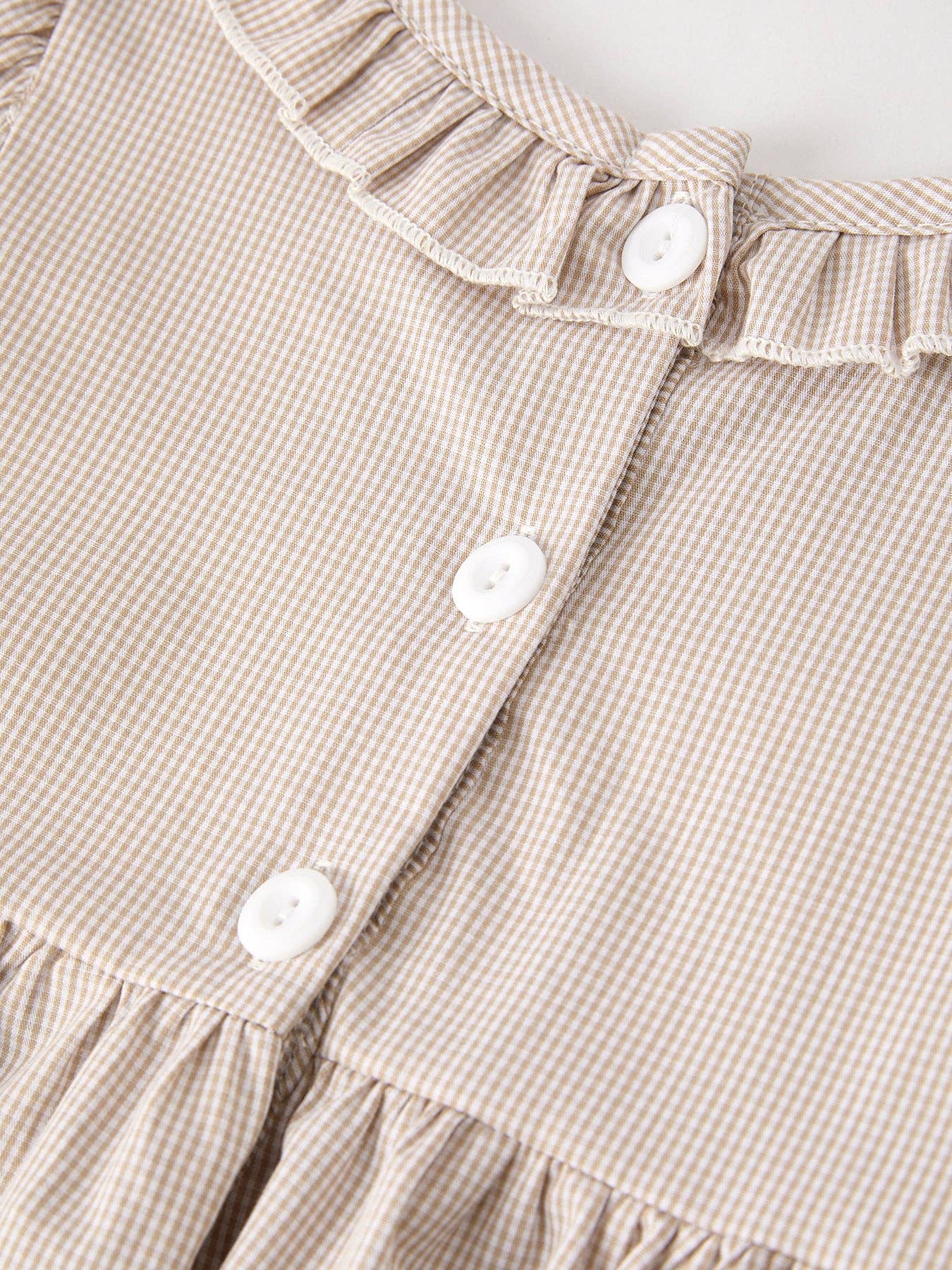Fall Pumpkin Embroidery Smock Plaid Girls Dress