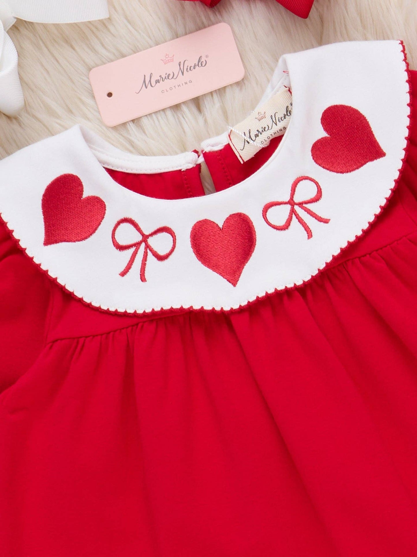 Ribbons & Hearts Embroidered Dress