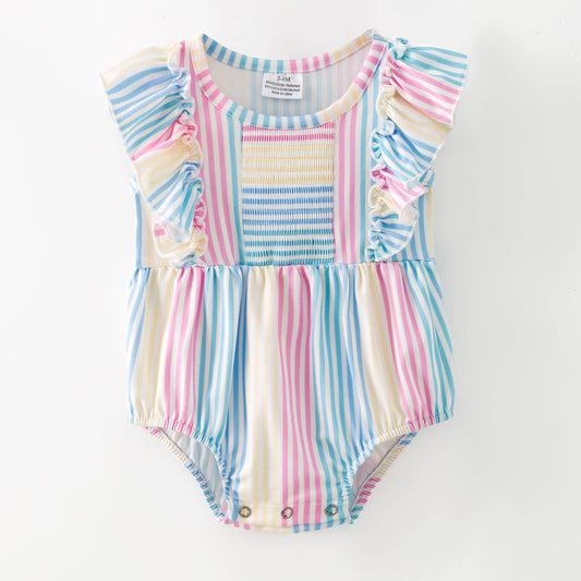 Classic Stripes Girls Infant Romper