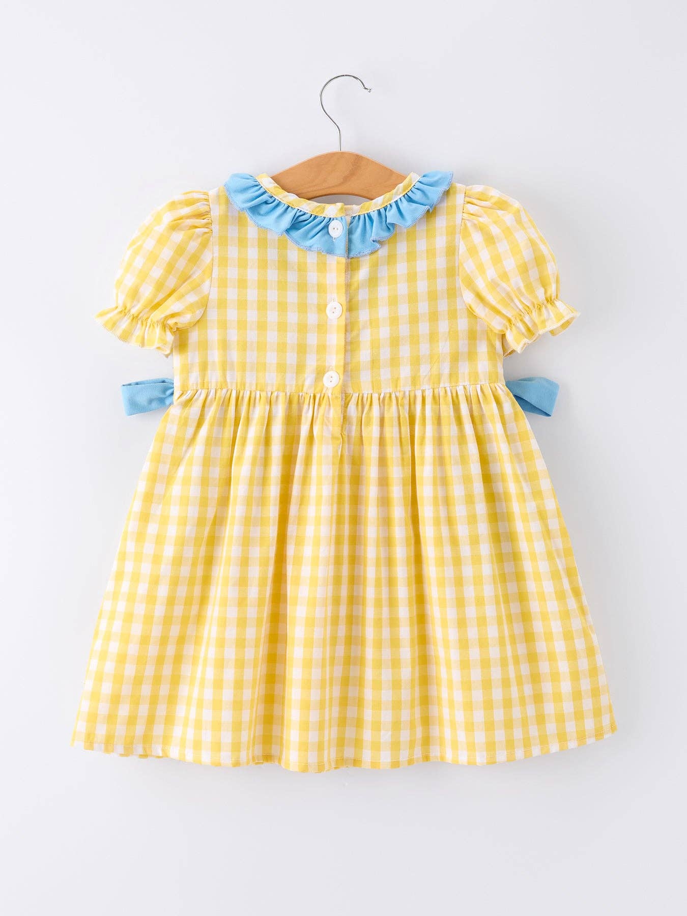 Back To School Bus Plaid Girls Dress