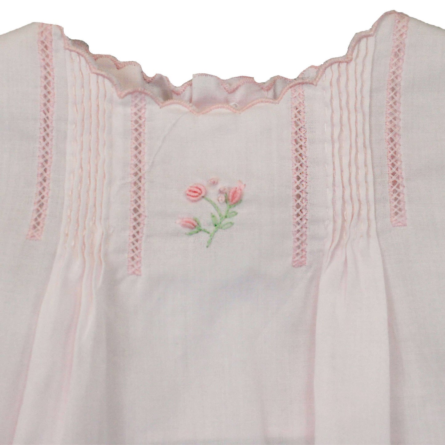 Flower Embroidered Heirloom Diaper Set