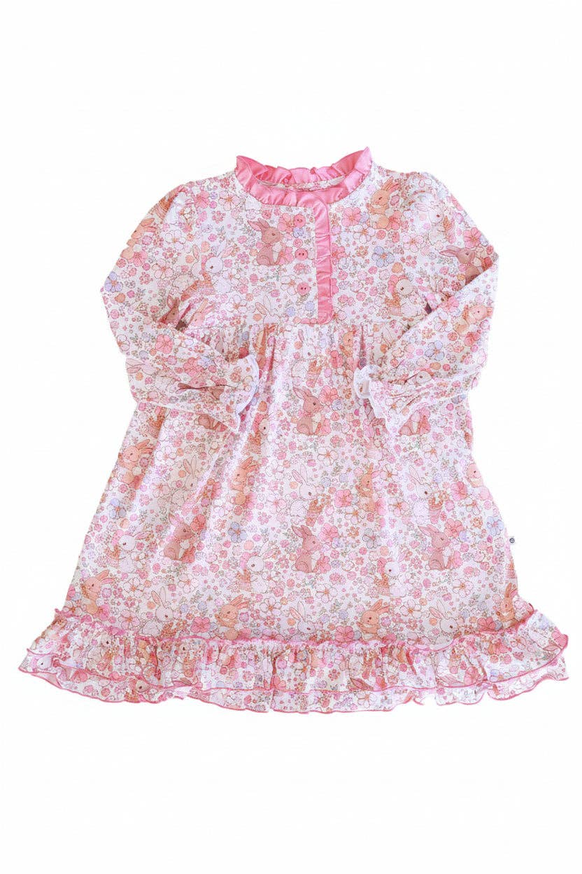 Long Sleeve Princess Ruffle Nightgown | Bunny Blossoms