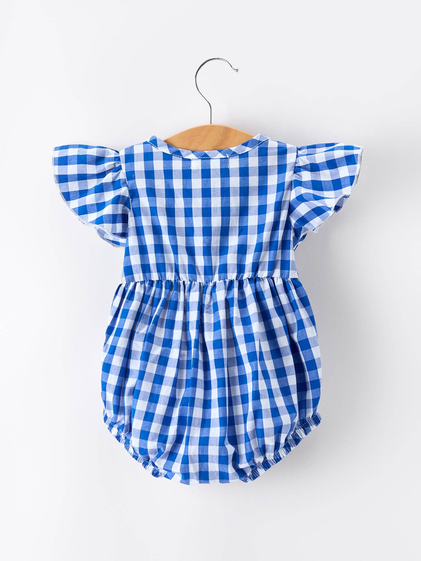 Plaid Bow Baby Romper