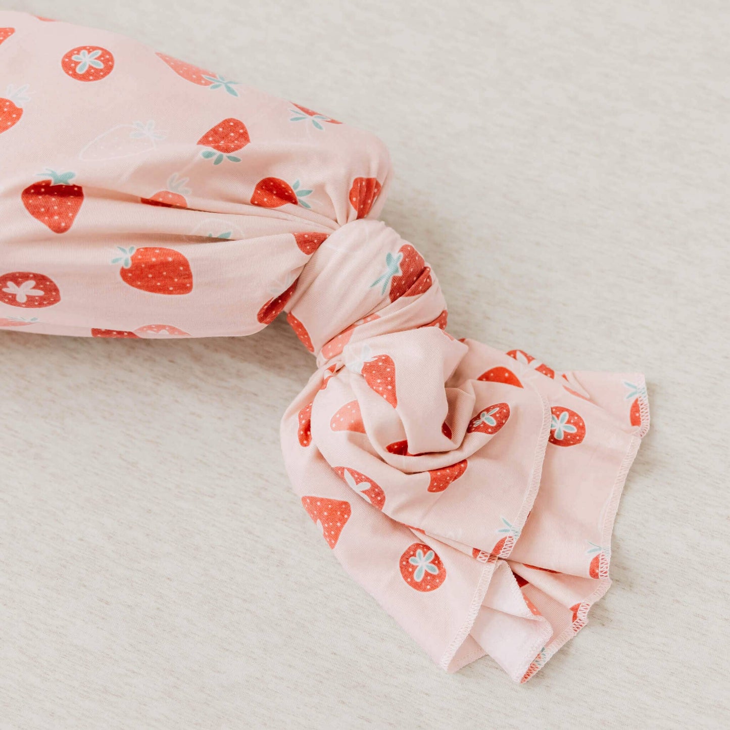 Knit Swaddle Blanket - Strawberry