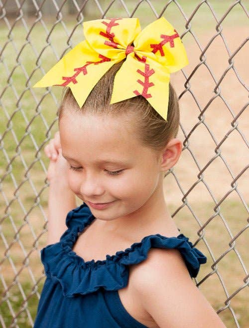 Softball Cheer Bow