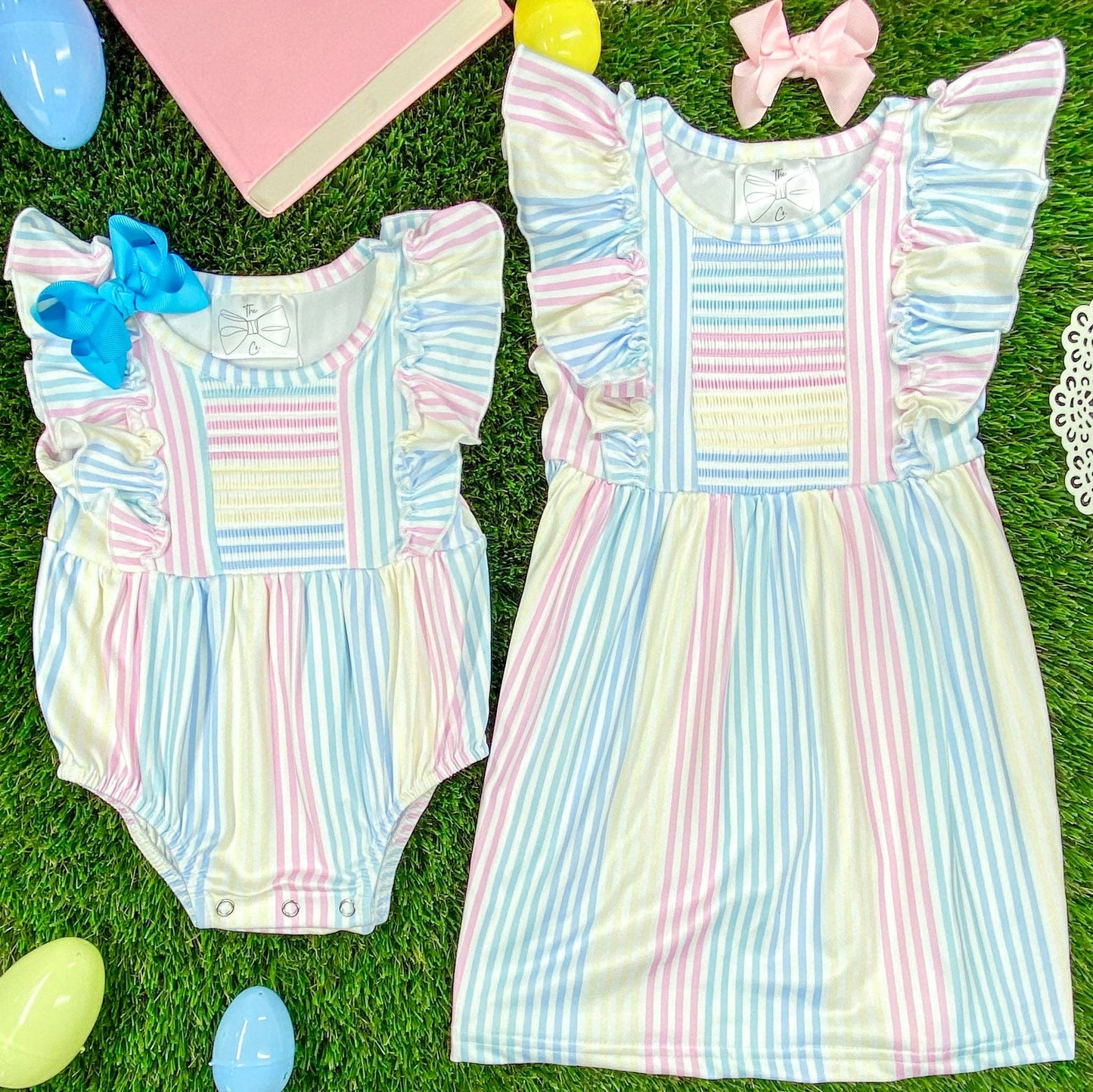 Classic Stripes Ruffle Girls Dress