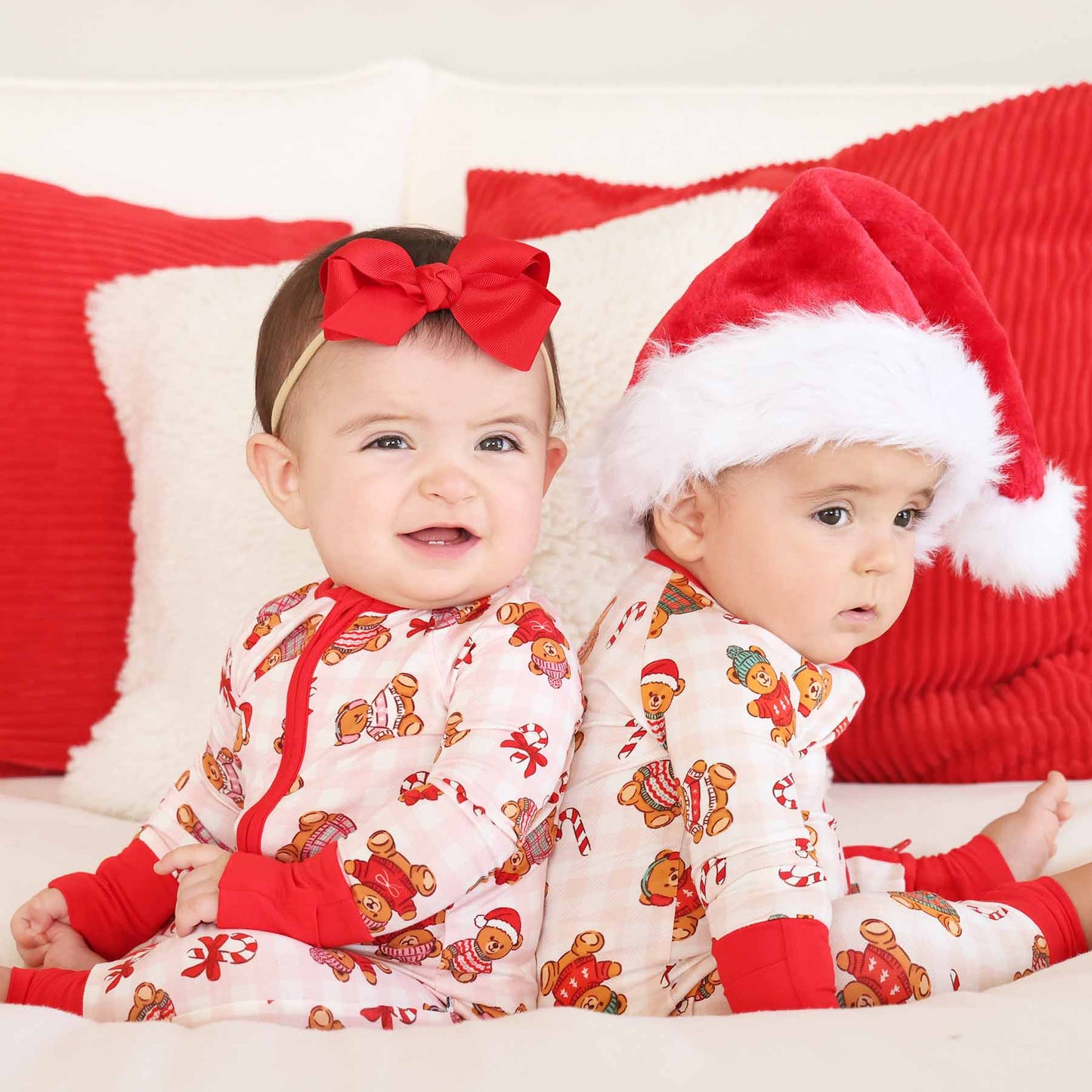 Beary Christmas Convertible Zip Romper | Neutral