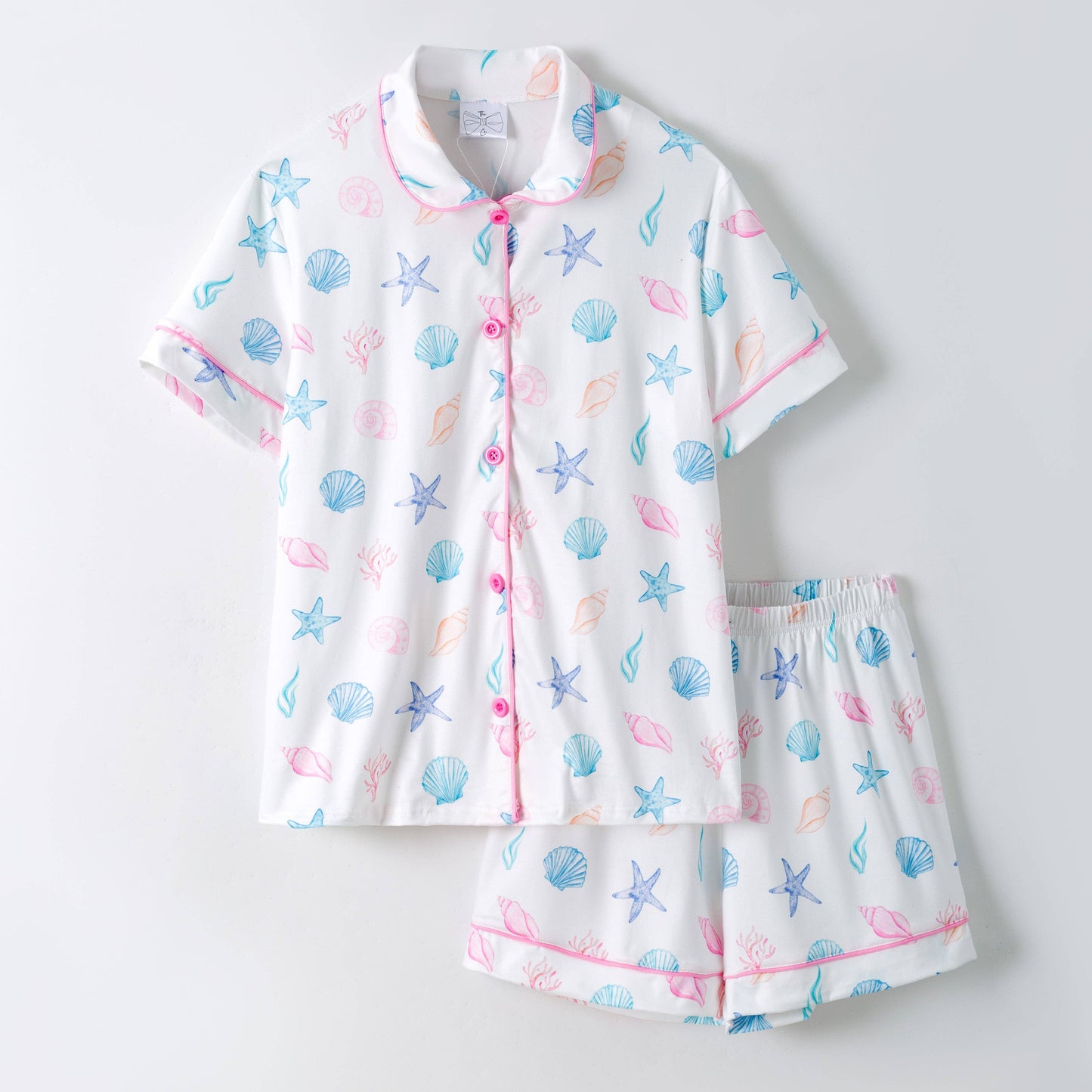 Pastel Seashell Pajama Set | Mommy & Me Summer PJs