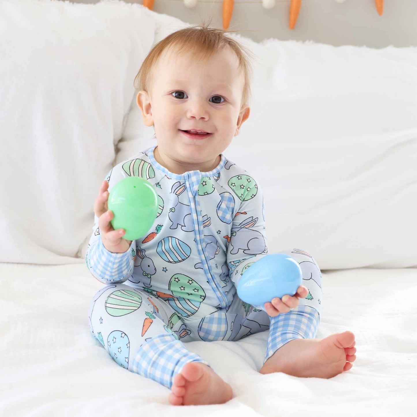 Hoppy Spring Convertible Zip Romper | Blue