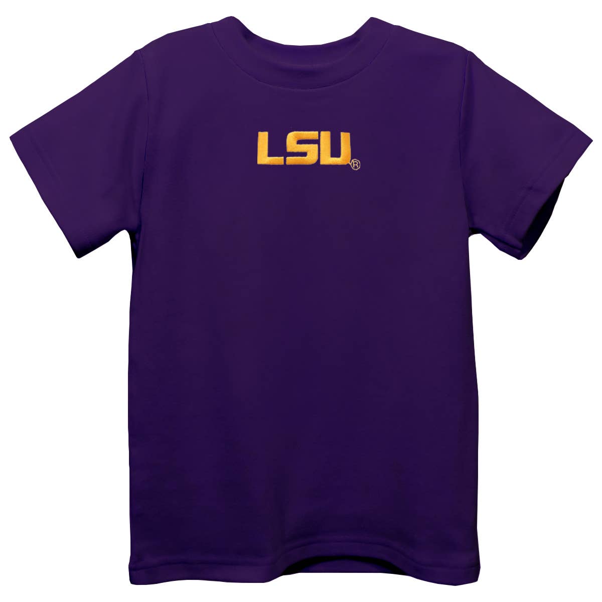 LSU Tigers Embroidered Purple Short Sleeve Boys