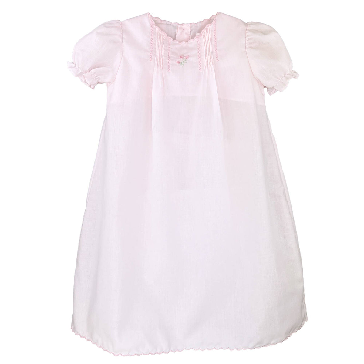 Flower Embroidered Heirloom Daygown: White / Newborn