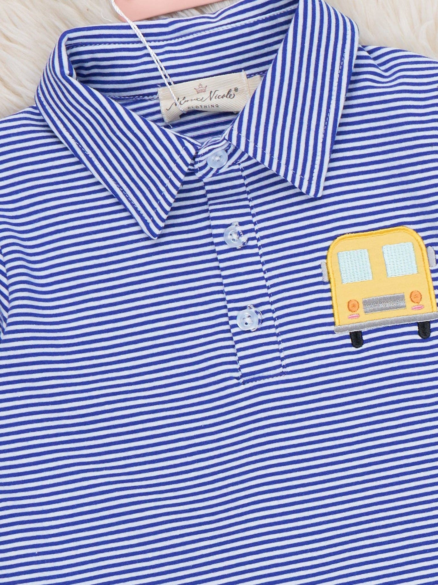 Sweet Traveler Bus Embroidered Polo Outfit