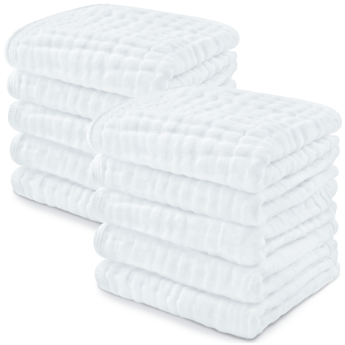 Baby Washcloths 100% Muslin Cotton by Comfy Cubs