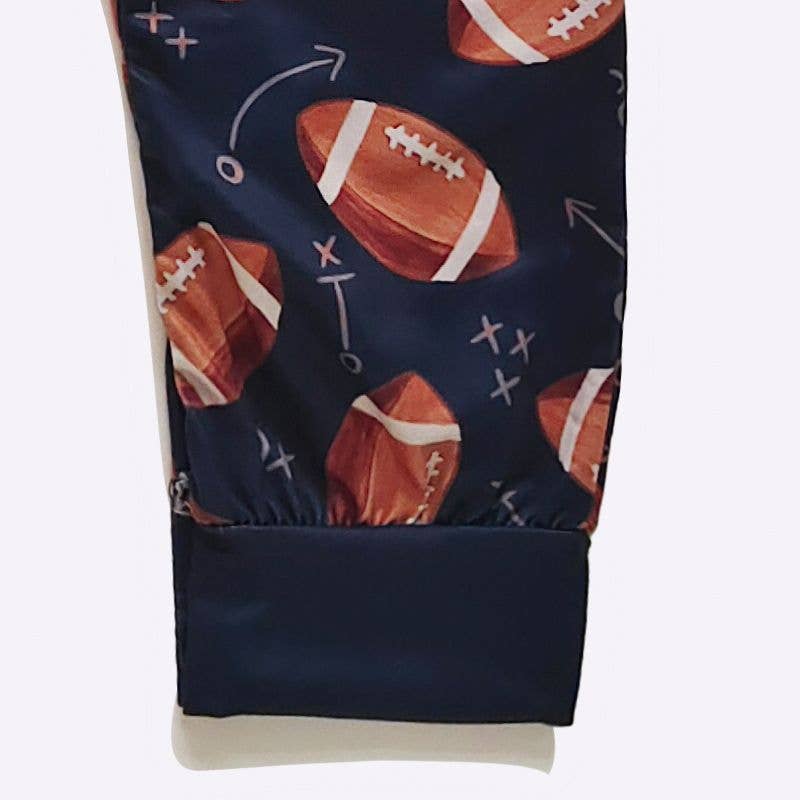 Navy Football Boy Romper