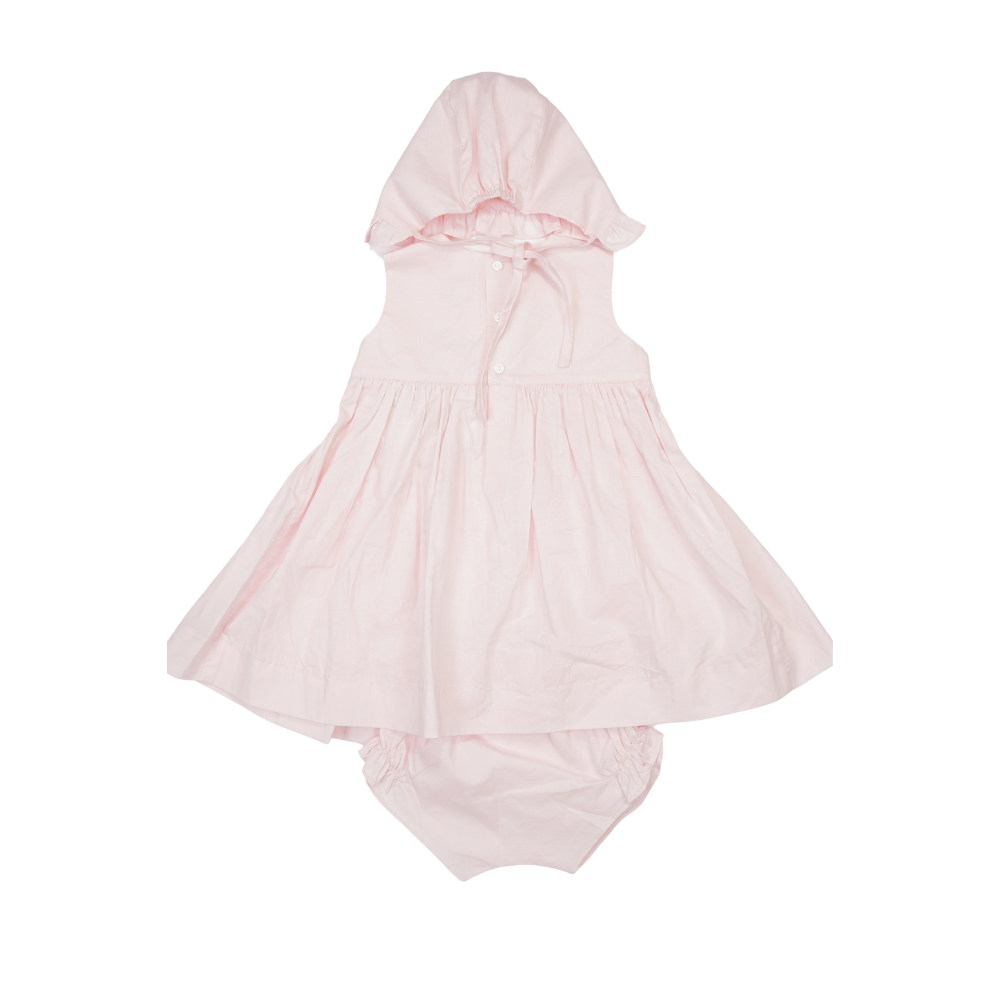 Pink Smocked Sleeveless Dress