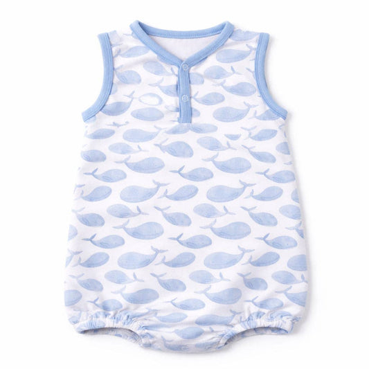 Azure Whales Print Bubble - Light Blue