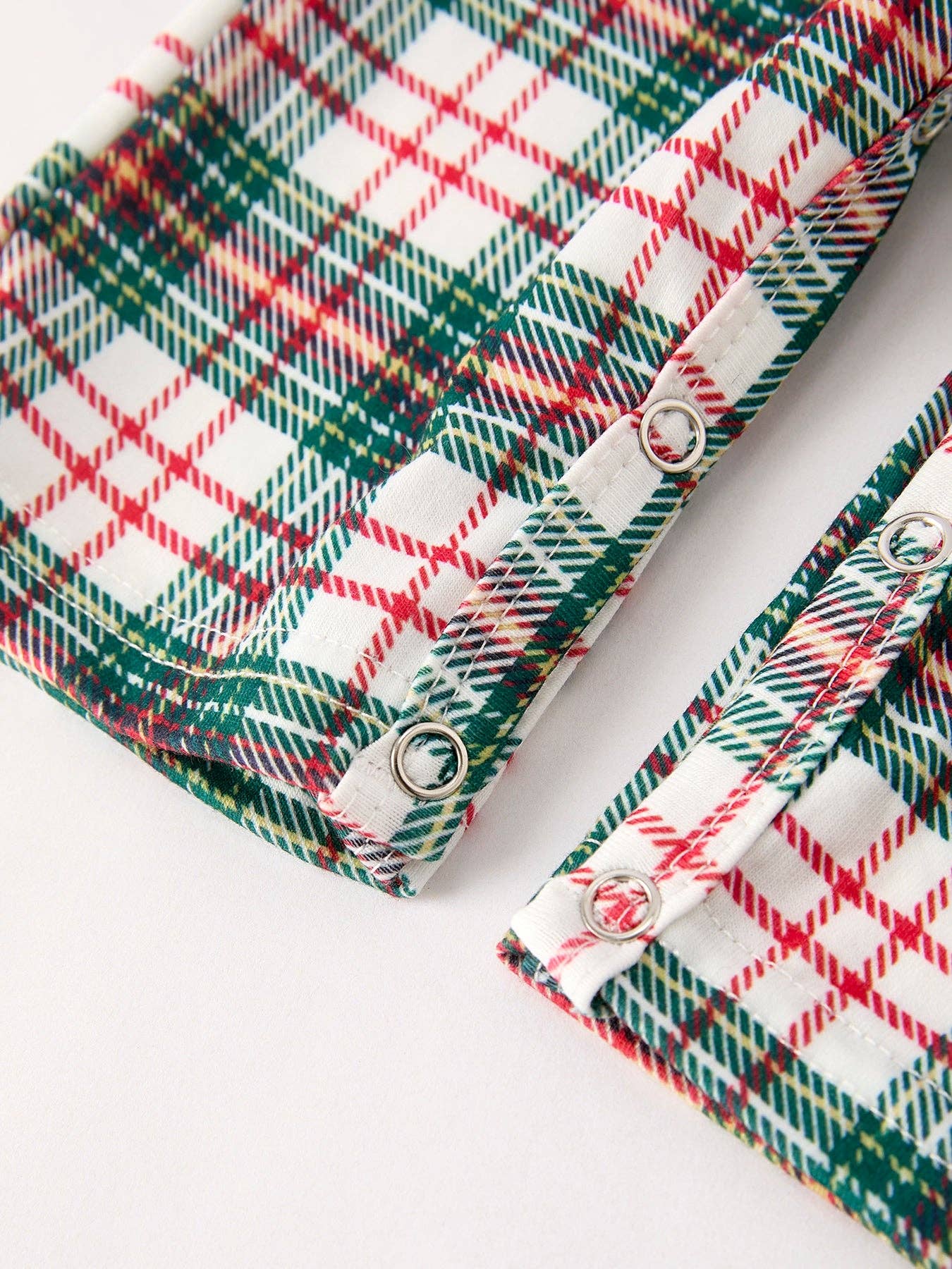 Christmas Plaid Embroidered Boys JonJon