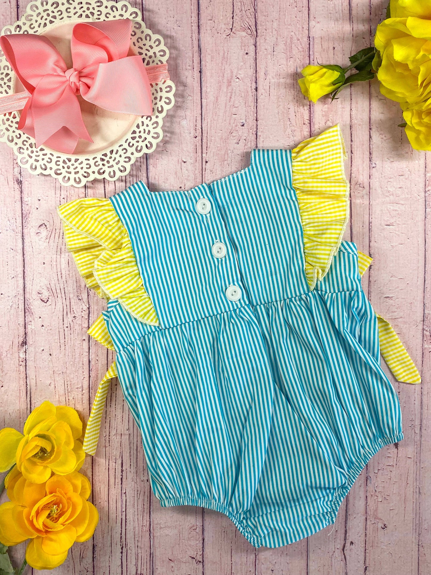 Ice Cream Ruffles & Bows Infant Romper