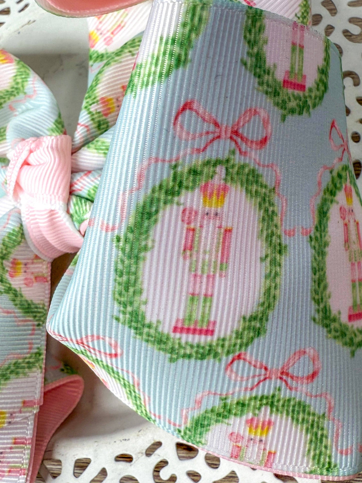 Pastel Nutcracker Printed BIG Double Layer Hair Bow