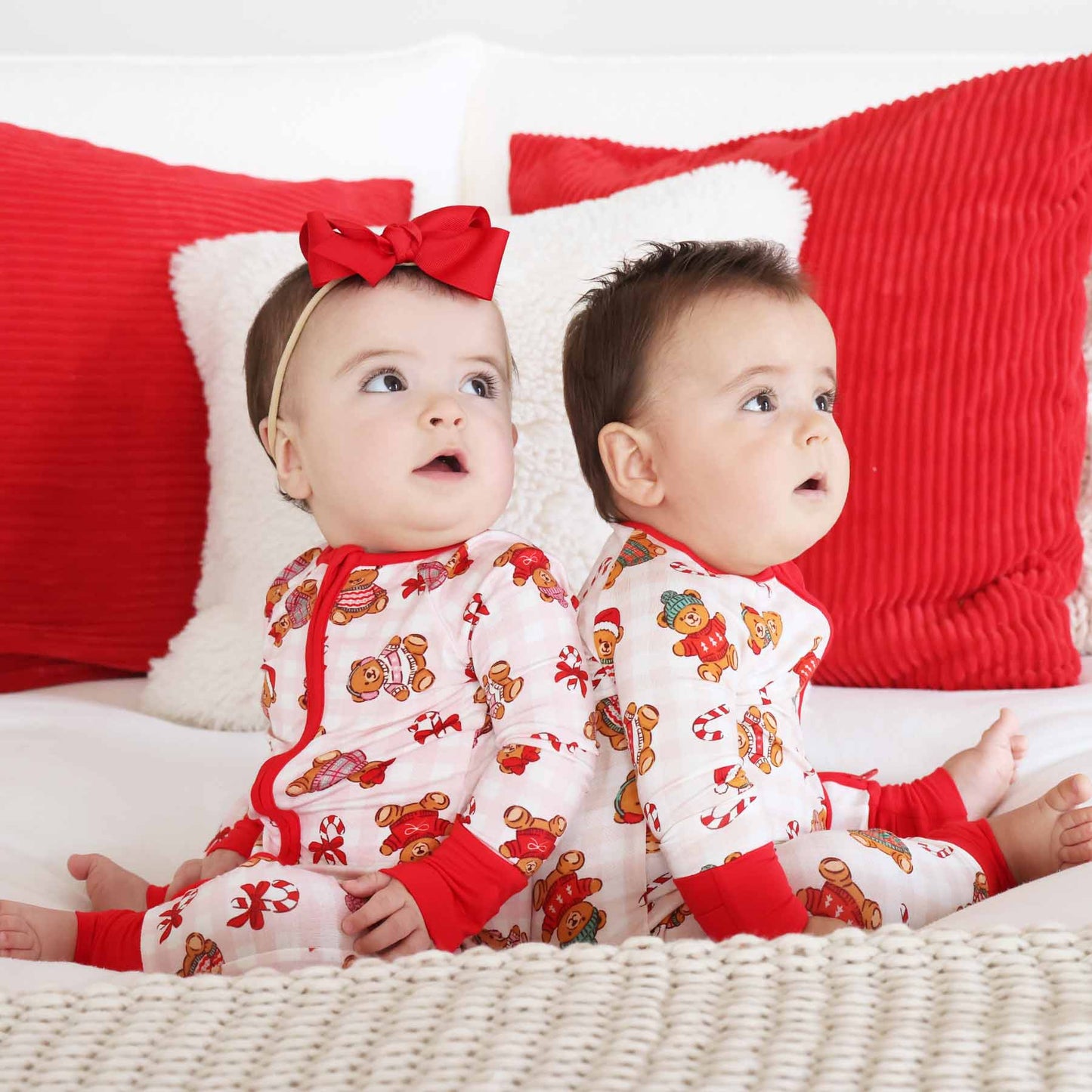 Beary Christmas Convertible Zip Romper | Neutral