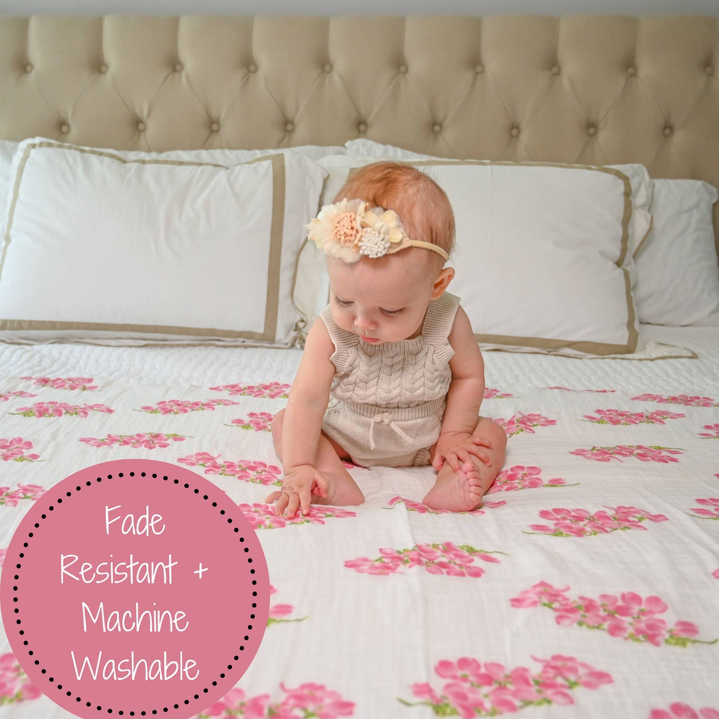 Dogwoods In Bloom Baby Swaddle Blanket