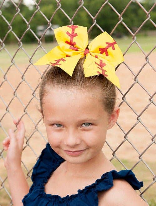 Softball Cheer Bow
