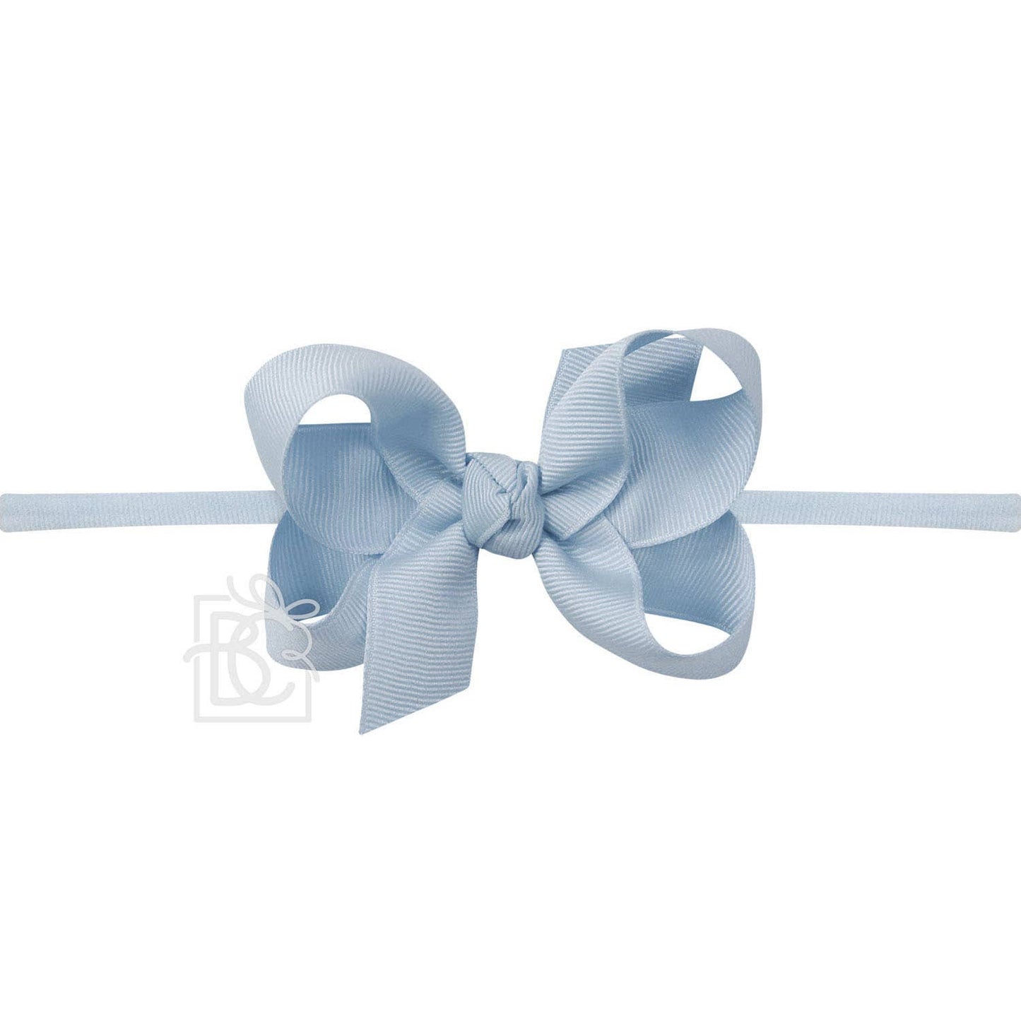 1/4" NYLON PANTYHOSE HEADBAND W/SIGNATURE GROSGRAIN BOW