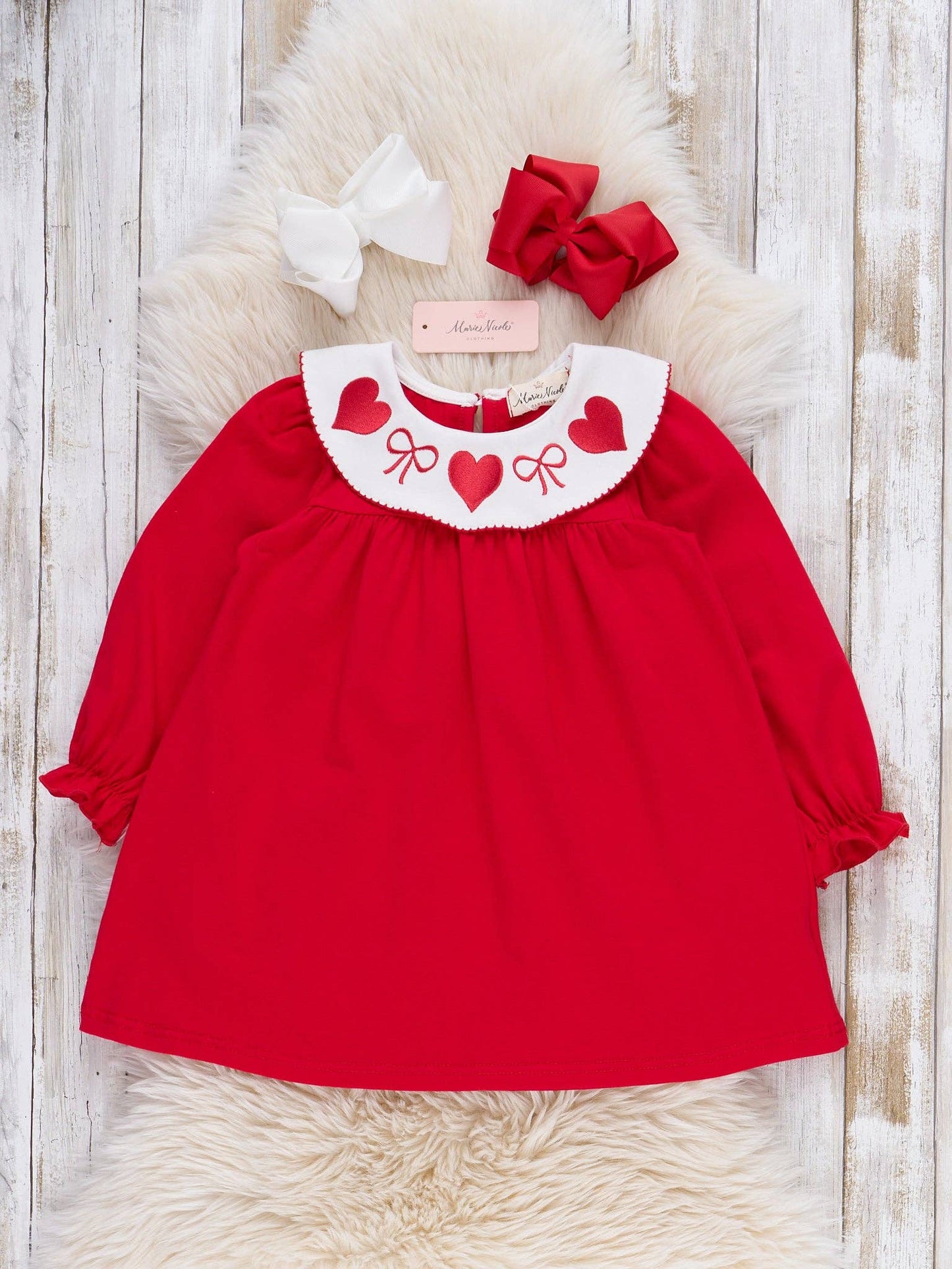 Ribbons & Hearts Embroidered Dress